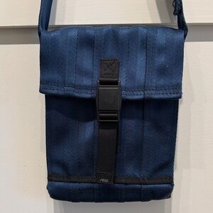 Navy Blue Crossbody Bag made from seat belts!